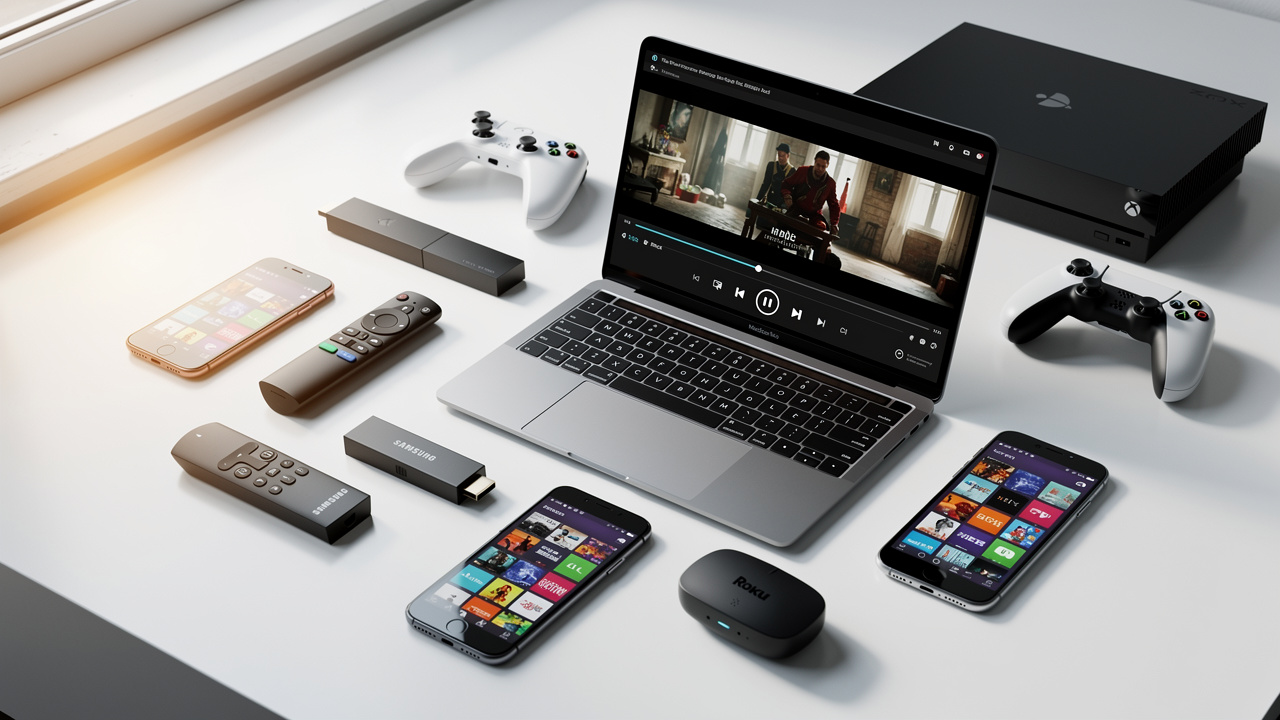 Multiple devices supporting Prime Video streaming